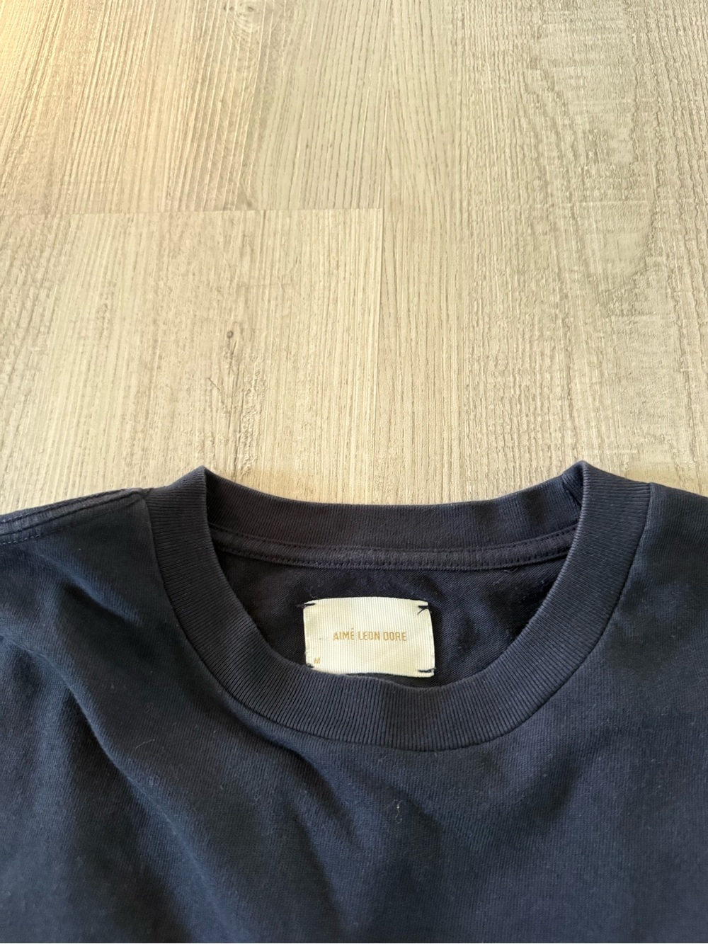 Brand new Aimee Leon Dore Black Minimal Logo Crewneck Longsleeve shirt - Picture 3 of 7